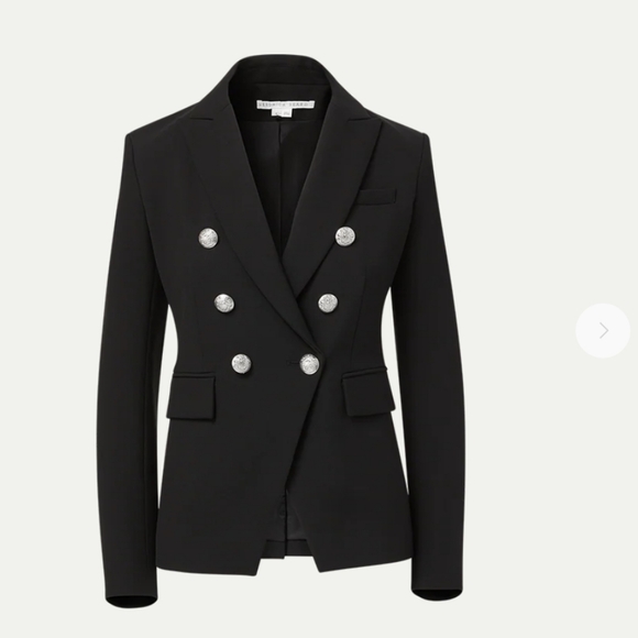 Veronica Beard Jackets & Blazers - NWT Miller Dickey JacketBlack Flap-Pocket Double-Breasted Blazer Sz 6